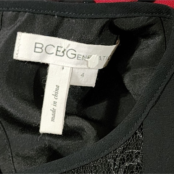 BCBGenerationLittle Black Dress Lace Detail Sleeveless Party Cocktail Dress - Picture 9 of 9